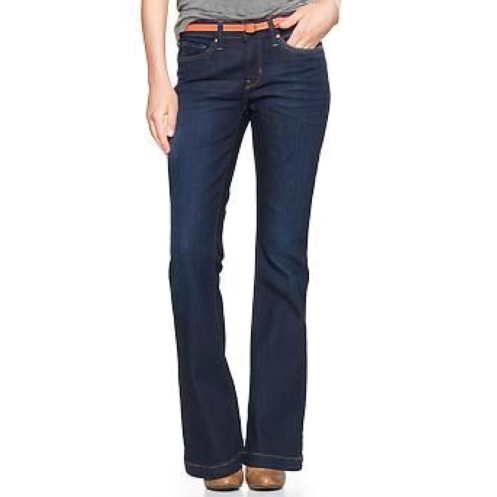 GAP LONG and LEAN denim jeans dark wash 8